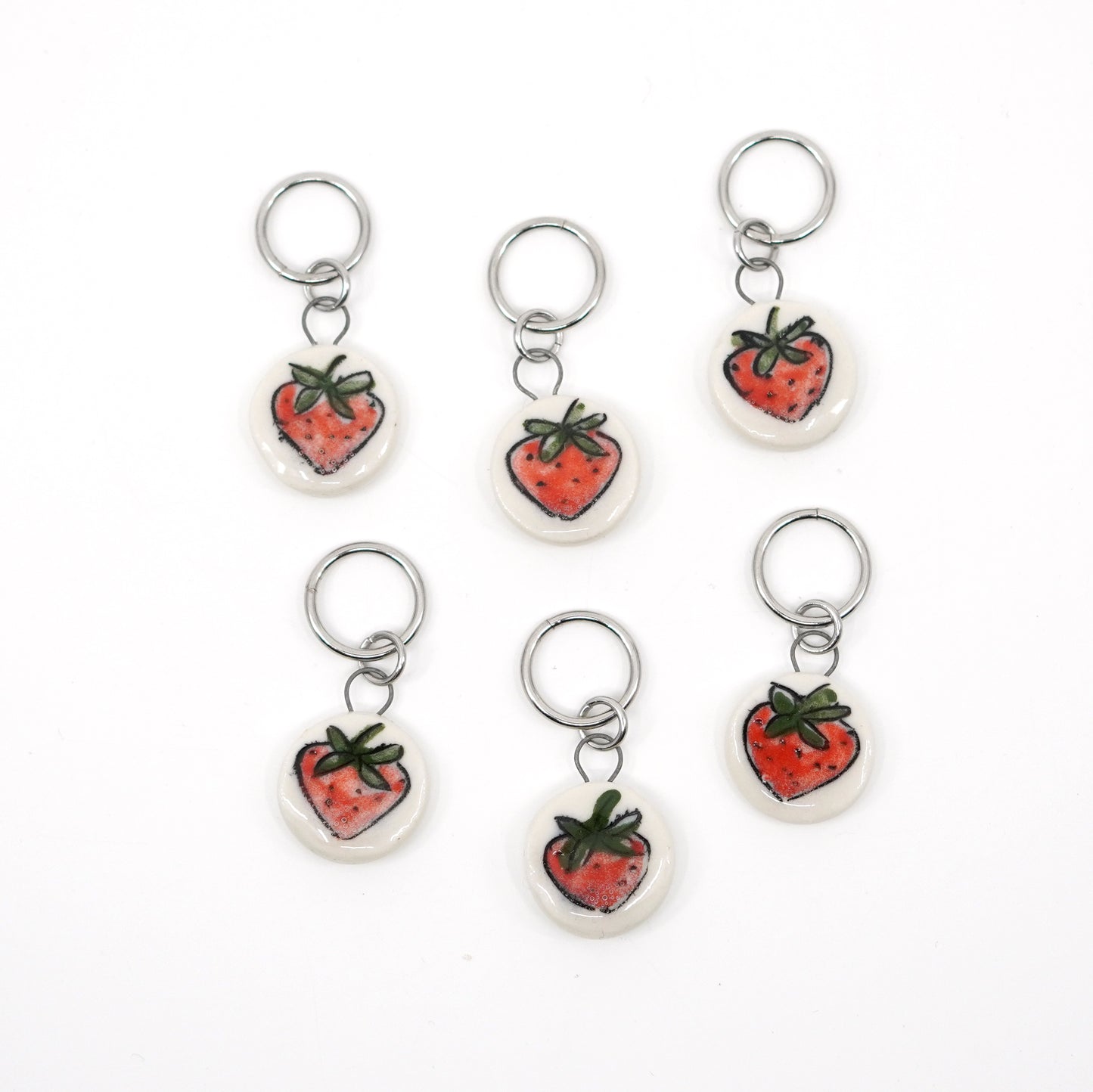 Strawberry Stitch Marker Set