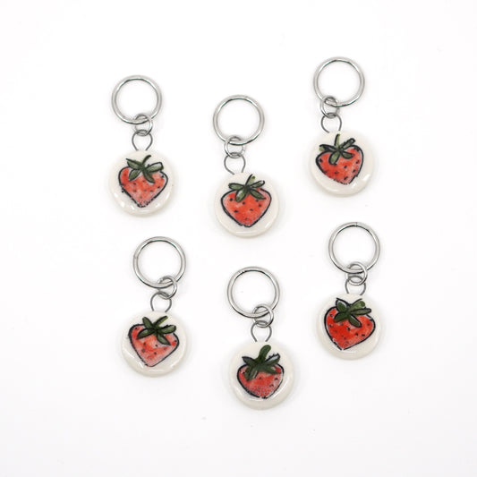 Strawberry Stitch Marker Set