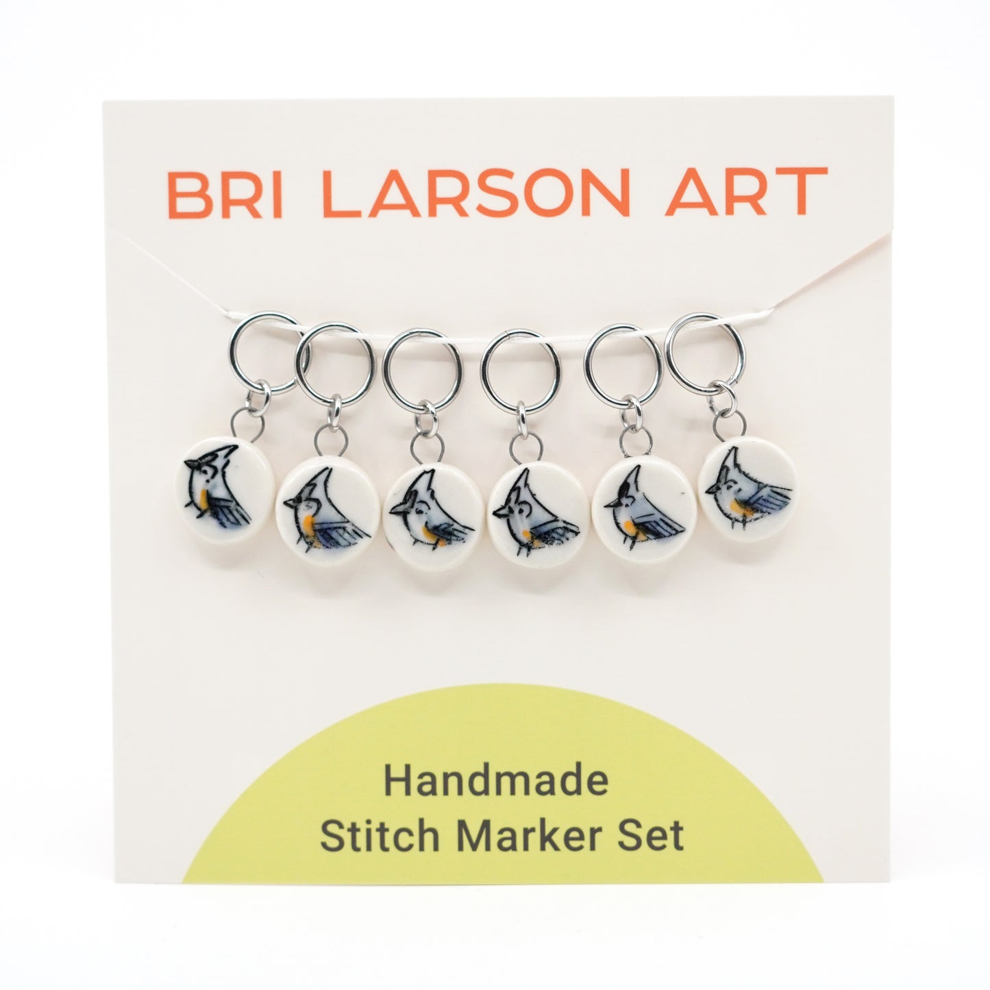 Tufted Titmouse Stitch Marker Set