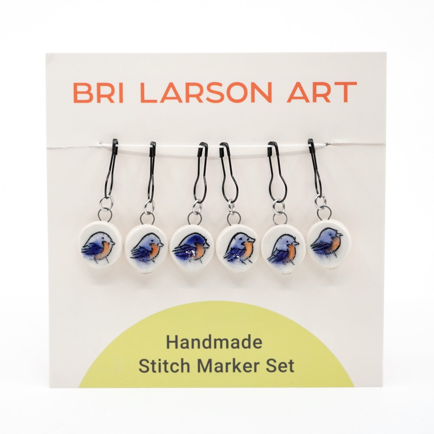 Bluebird Stitch Marker Set - Pin Version