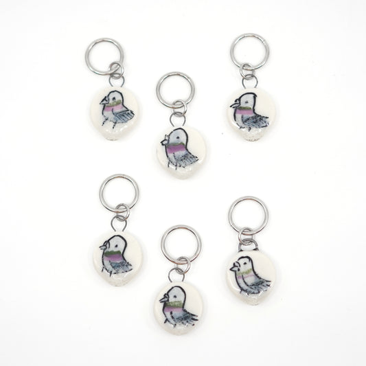 Pigeon Stitch Marker Set