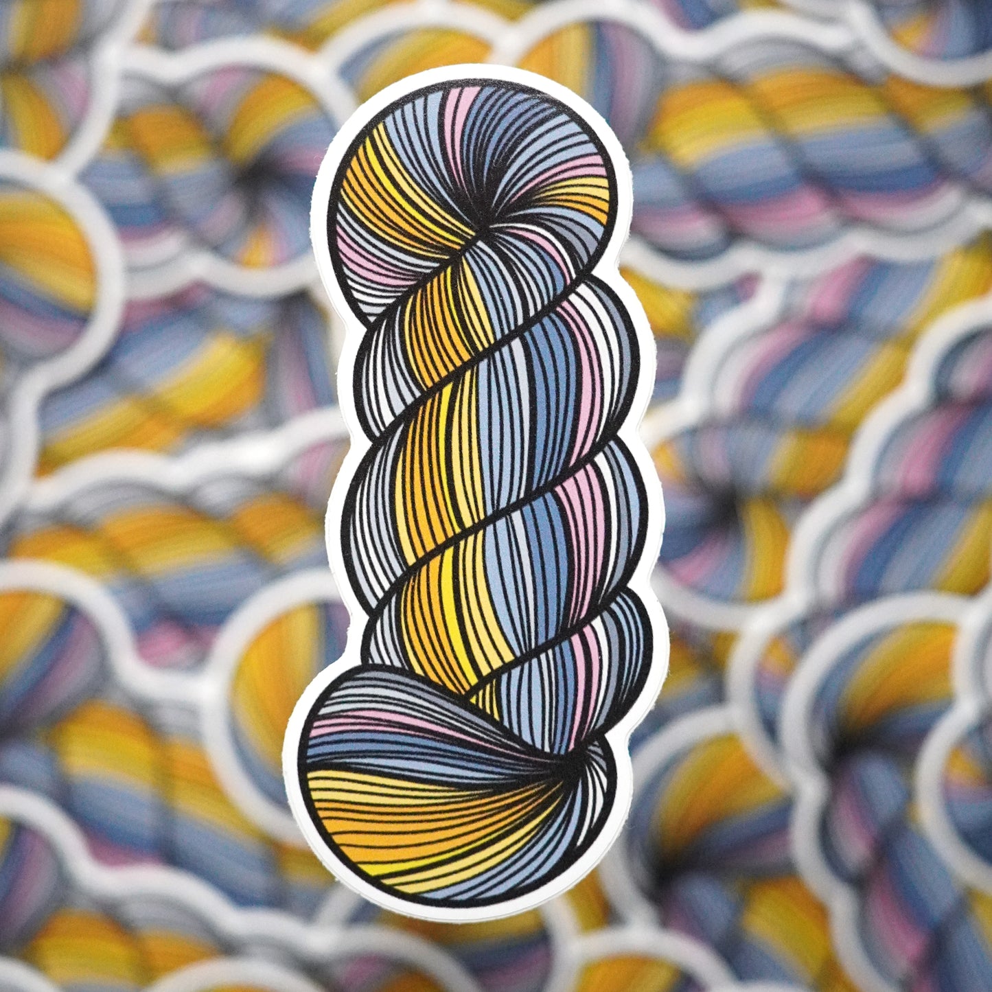 Yarn Skein Sticker - Sunset