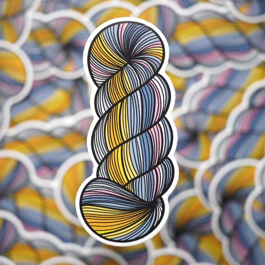 Yarn Skein Sticker - Sunset