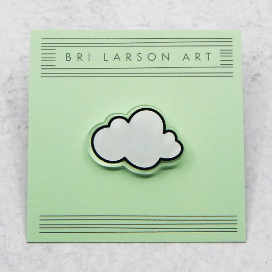 Cloud Acrylic Pin