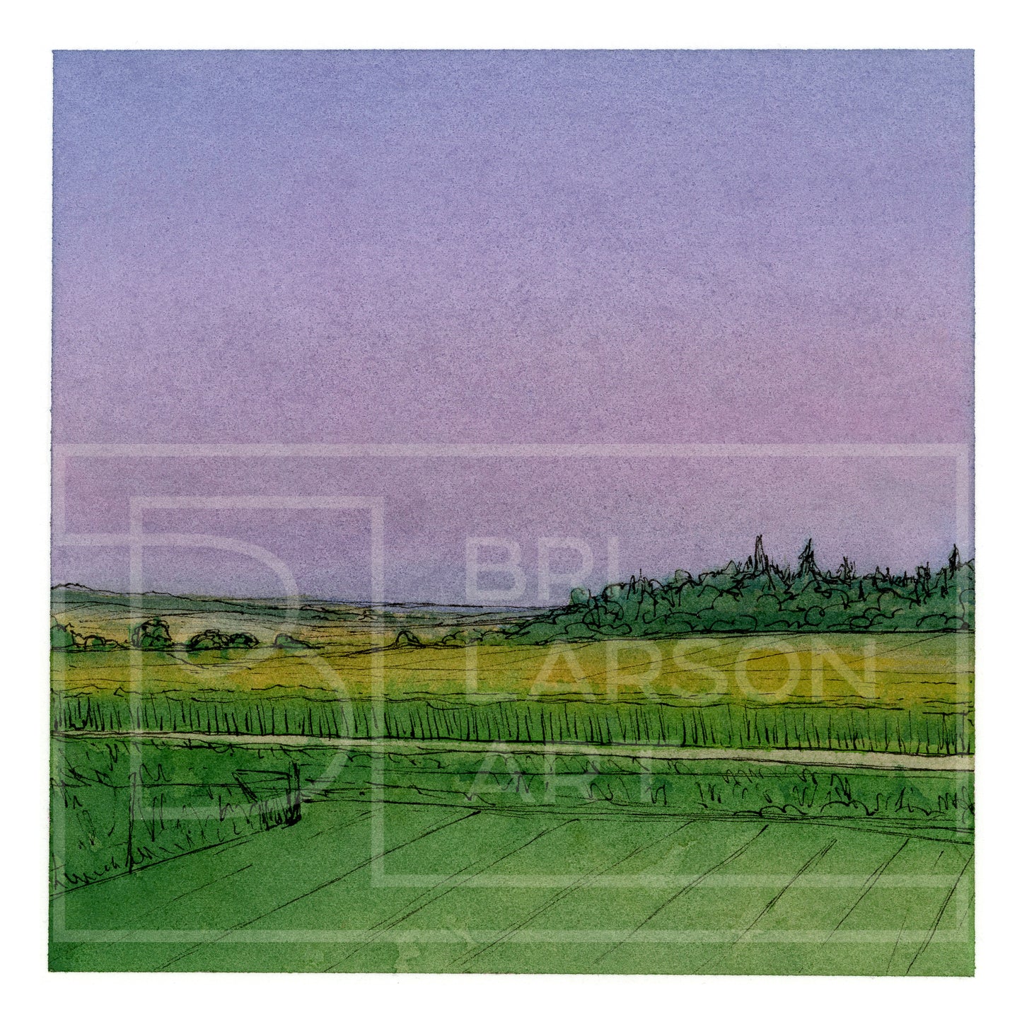 Fields at Twilight - [Print]