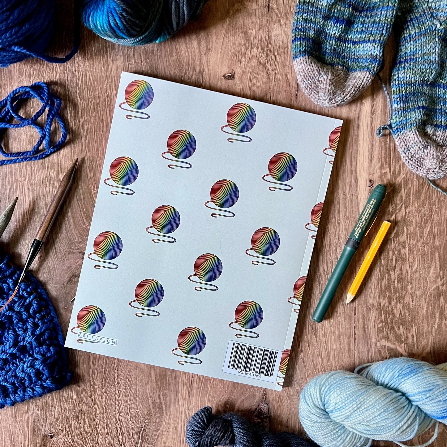 Rainbow Yarn Ball Journal